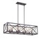 Designers Fountain High Line 60 Watt 8 Light Satin Bronze Pendant with Clear Glass Shade 87338-SB - alternate 1